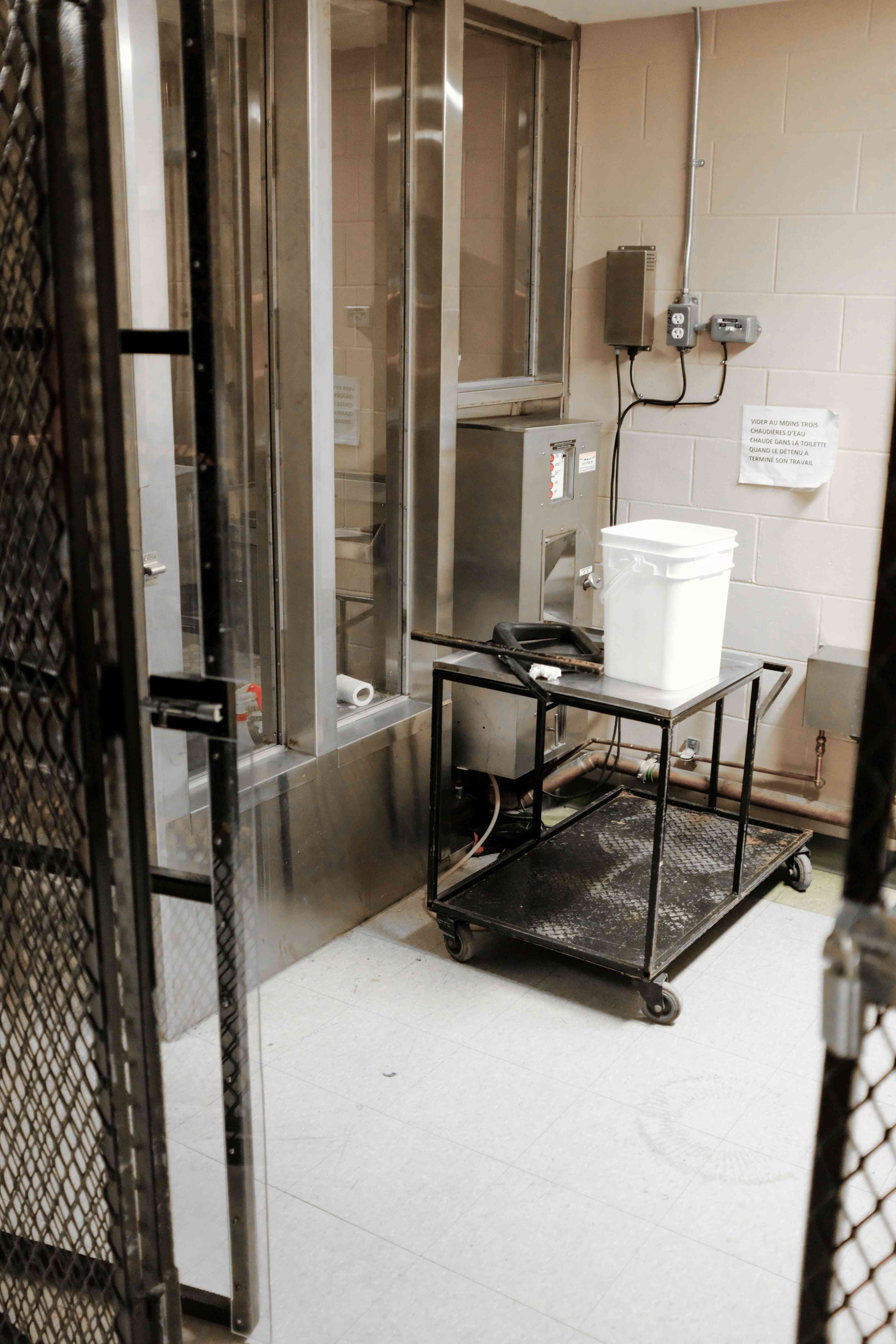 Photo of equipment outside of the dry cell at Drummond Institution.