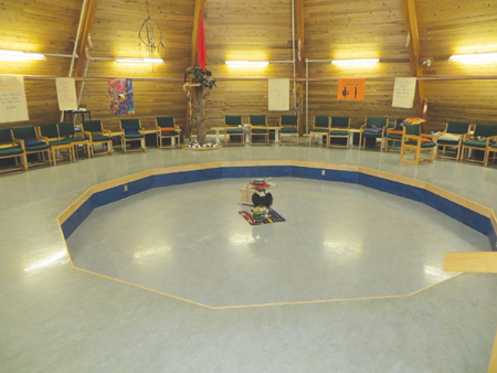 Photo d'une salle réservée aux activités spirituelles des détenus autochtones