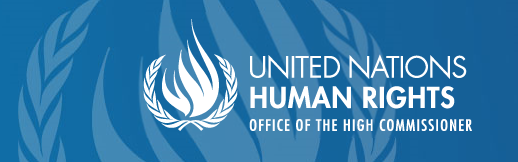 Banner and logo of the United Nations Human Rights Office of the High Commissioner