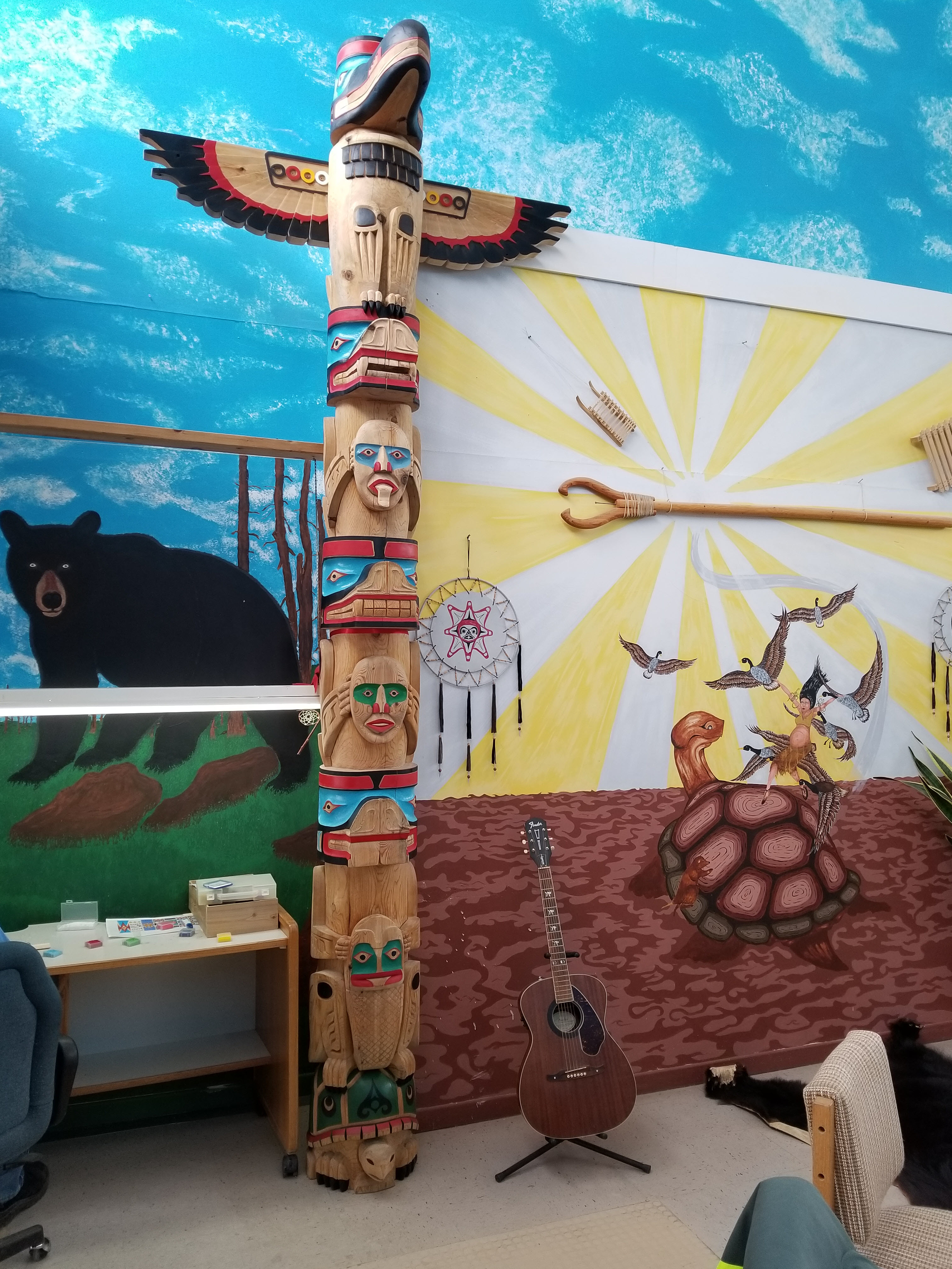 Photo d'une salle des programmes pour Autochtones à l'Établissement de La Macaza