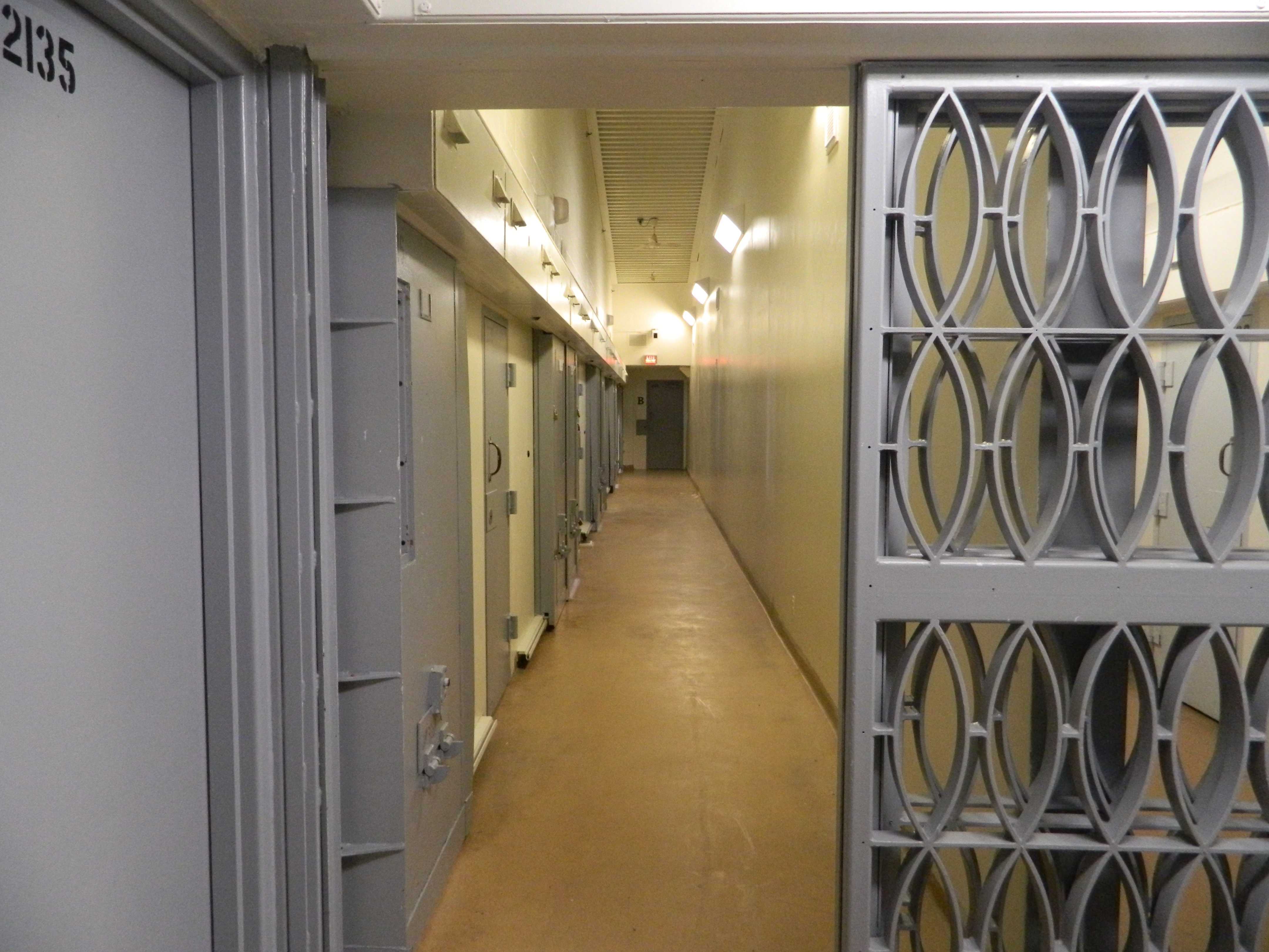 A photo of the medical isolation unit at Saskatchewan Penitentiary (maximum-security).