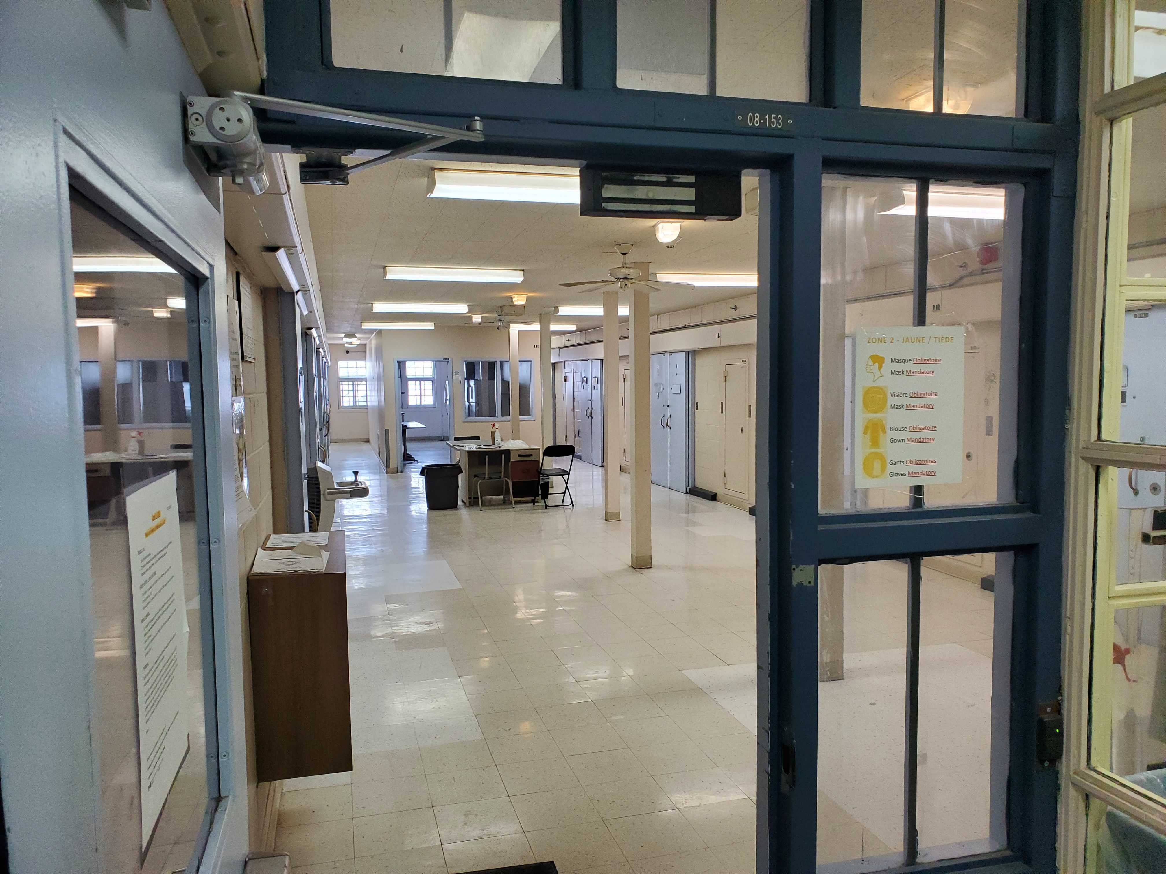 Photo de l'unité d’isolement médical au Centre fédéral de formation.