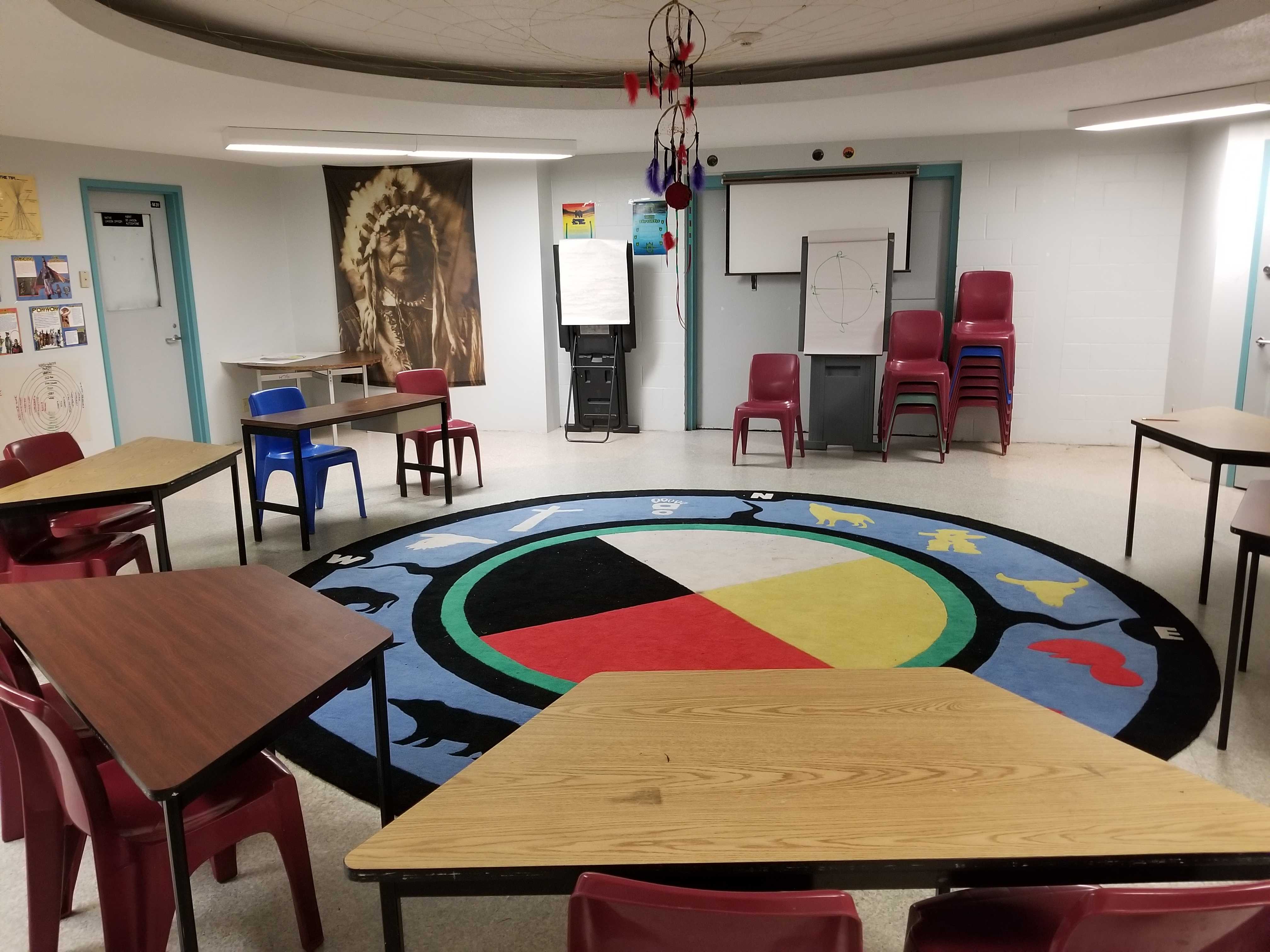 Indigenous cultural centre used for Therapeutic Range programs at Edmonton Institution