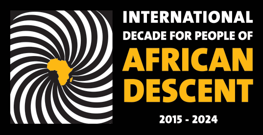 Image of the banner for the UN’s International Decade for People of African Descent (2015-2024)