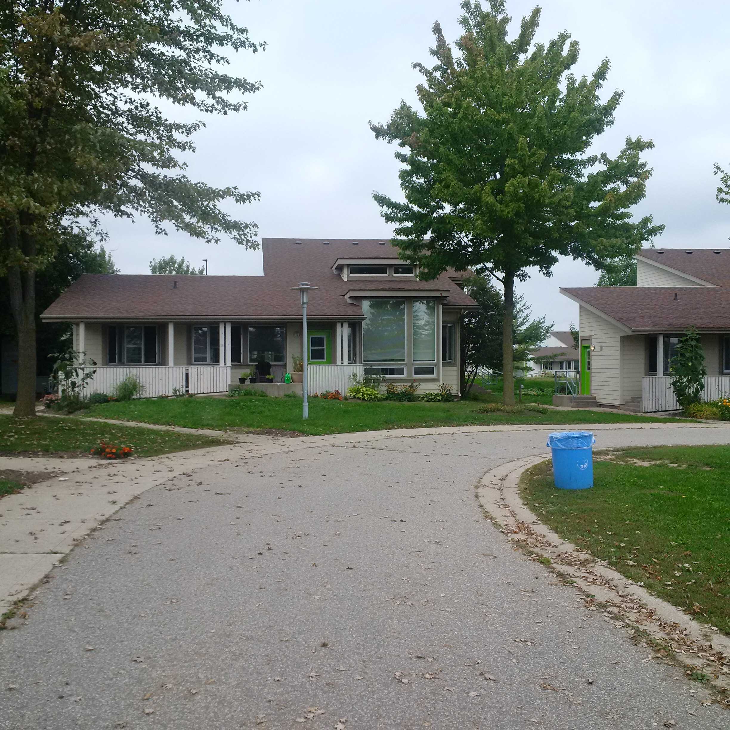 Photo of the communal living residences at Grand Valley Institution.