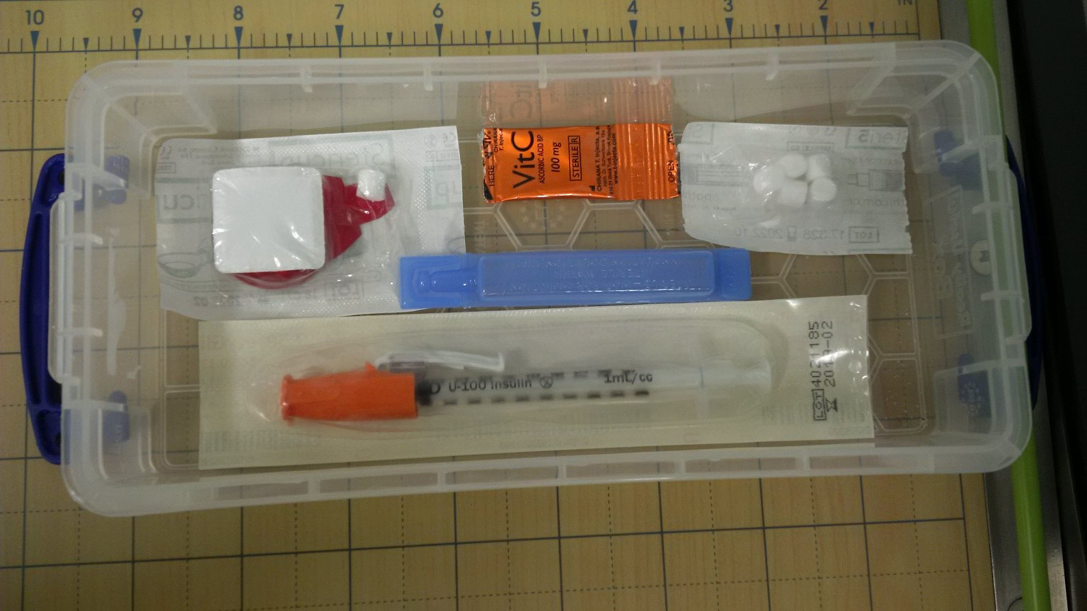 Photo of a standard PNEP kit.