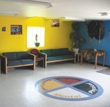 Photo d'une salle réservée aux programmes pour détenus autochtones