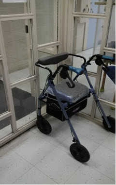 This is a picture of an inmate’s walker.