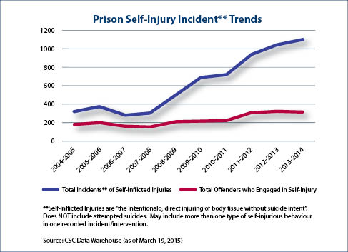 Prison Self-Injury Incident Trends