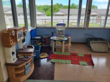 Kids corner for open visits - Coin pour les enfants durant les visites avec contact