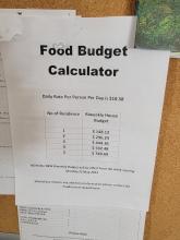 Food budget calculator poster - Affiche de la calculatrice du budget alimentaire