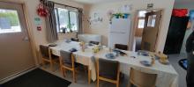 Dining room of Pathways house - Salle à manger de la maison de l'initiative des Sentiers autochtones